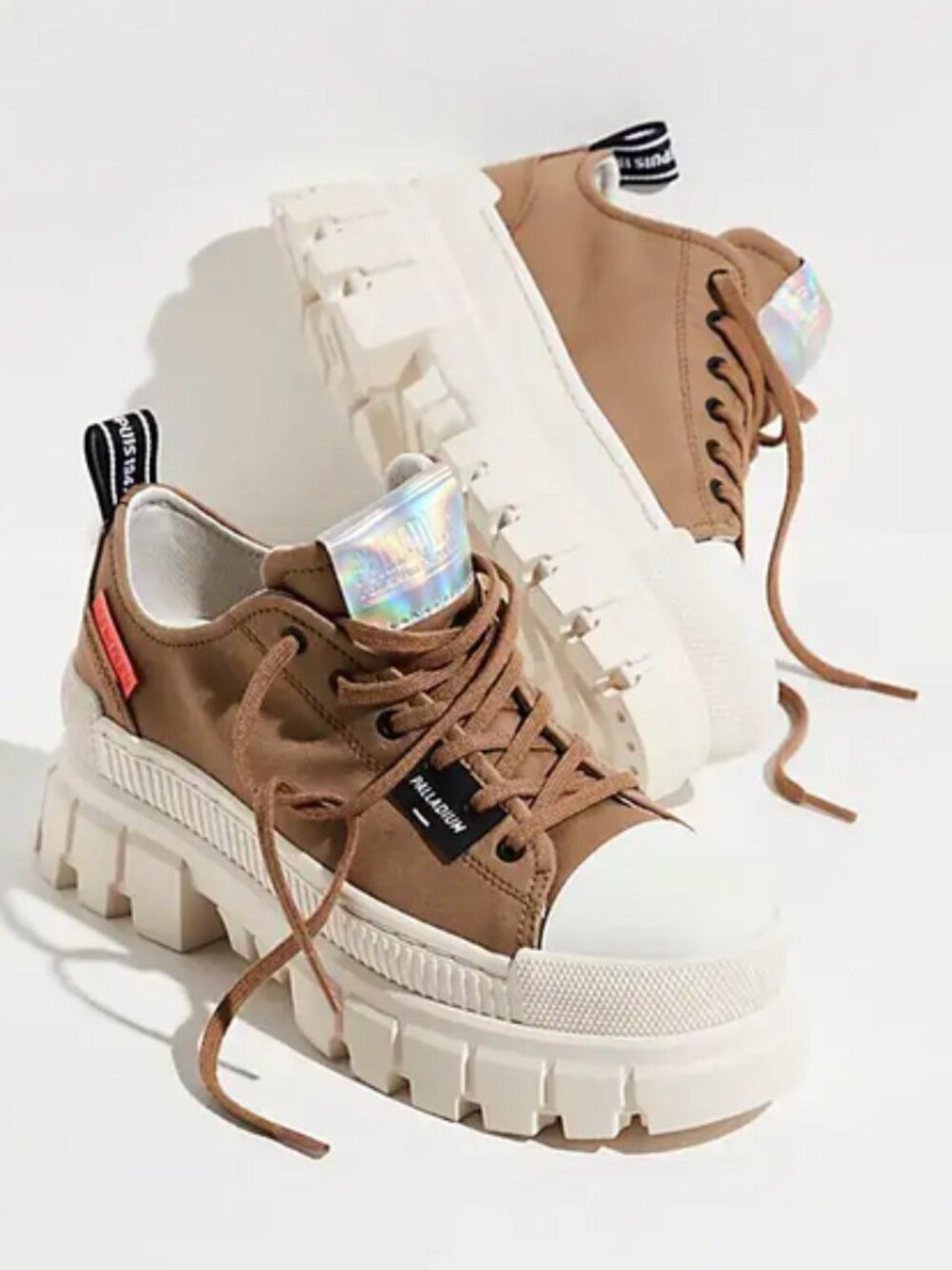Free People PALLADIUM Revolt Lo TX Textile Platform Sneakers Chunky Utility 7